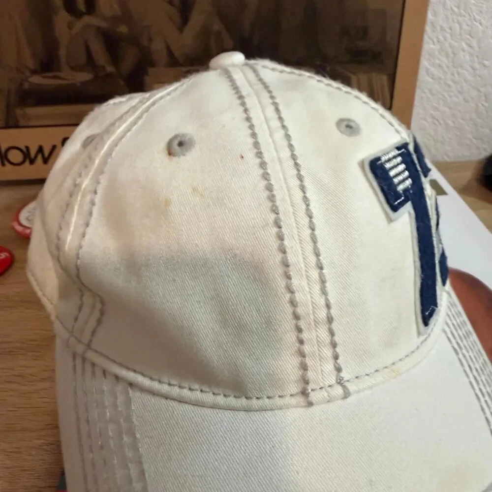Unbranded Men's Cream and White Hat